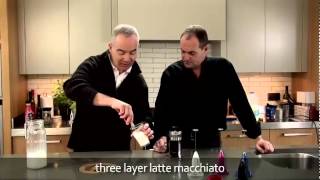 aerolatte  milk frother makes three layer caffè latte macchiato [upl. by Eelesor]