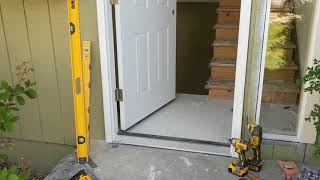 Jeld Wen Front Door Installation  Really crappy products and craftsmanship PART 1 [upl. by Noyad]