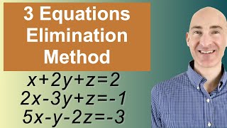 Solving Systems of 3 Equations Elimination [upl. by Danzig177]