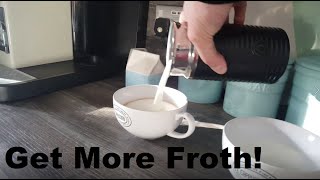 How to Get More Froth from Your Nespresso Coffee Aeroccino  Nespresso tips and help [upl. by Junko]