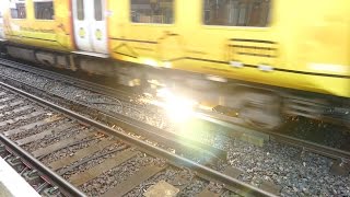 Merseyrail 507 009 making arcs at Birkdale station [upl. by Moazami252]