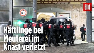 Gefängnismeuterei Polizei stürmt Knast in Thüringen  JVA Untermaßfeld [upl. by Wittenburg270]